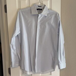 Tommy Hilfiger Light Blue Micro-Print Dress Shirt